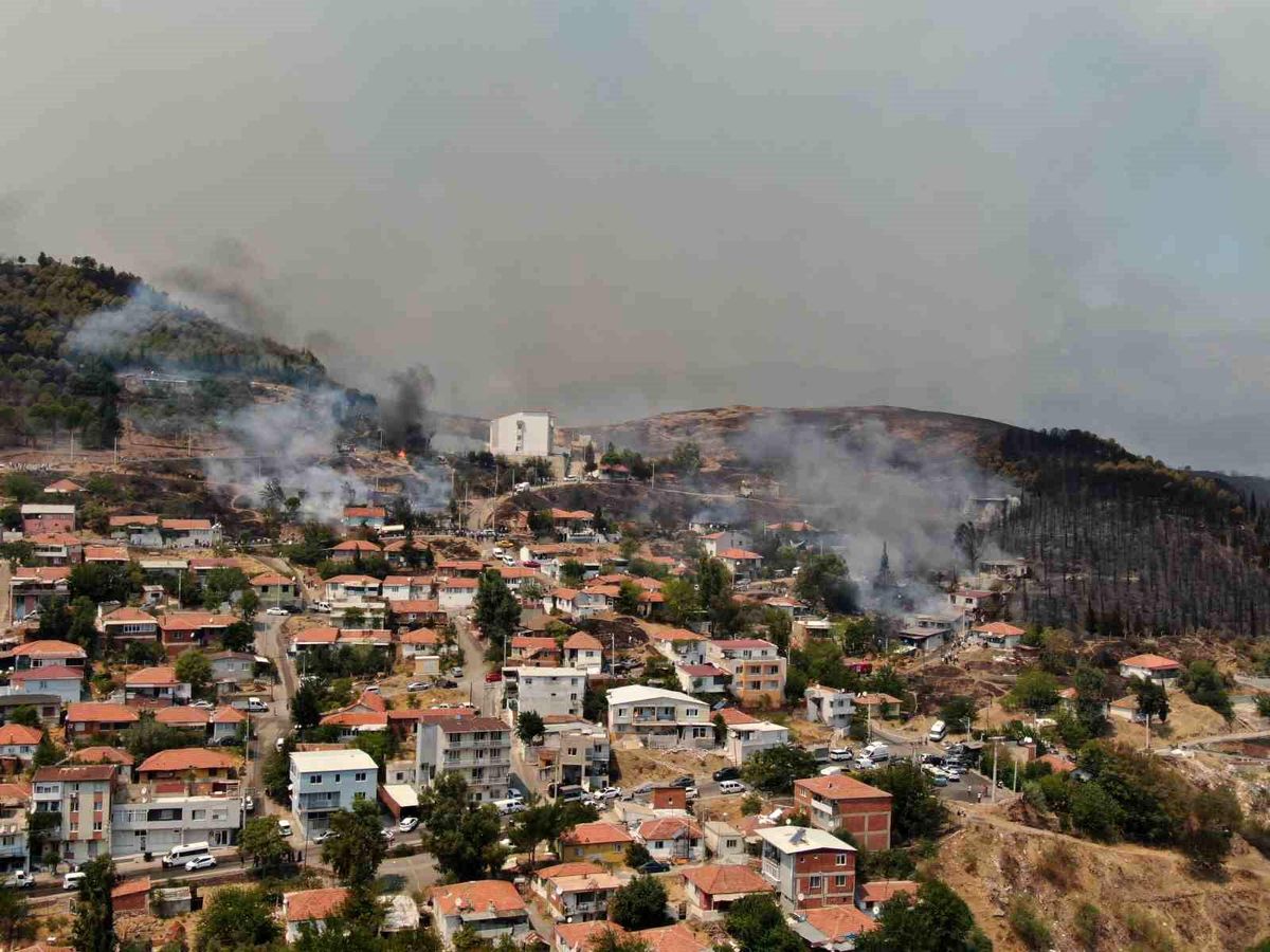 İzmir\'deki Orman Yangınında Evler Yanarak Kül Oldu
