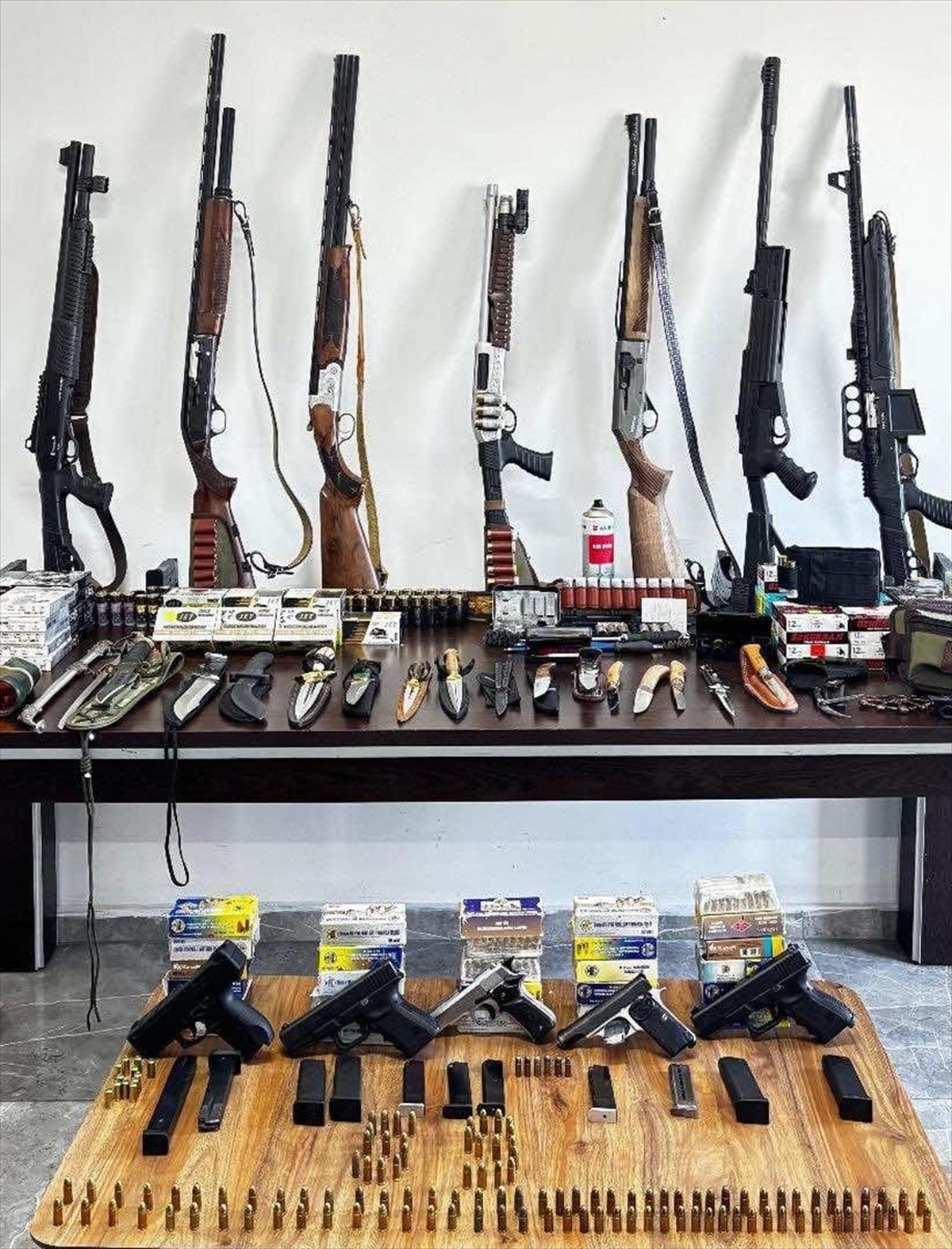 Tekirdağ\'da evinde 12 ruhsatsız silah ele geçirilen şüpheli gözaltına alındı