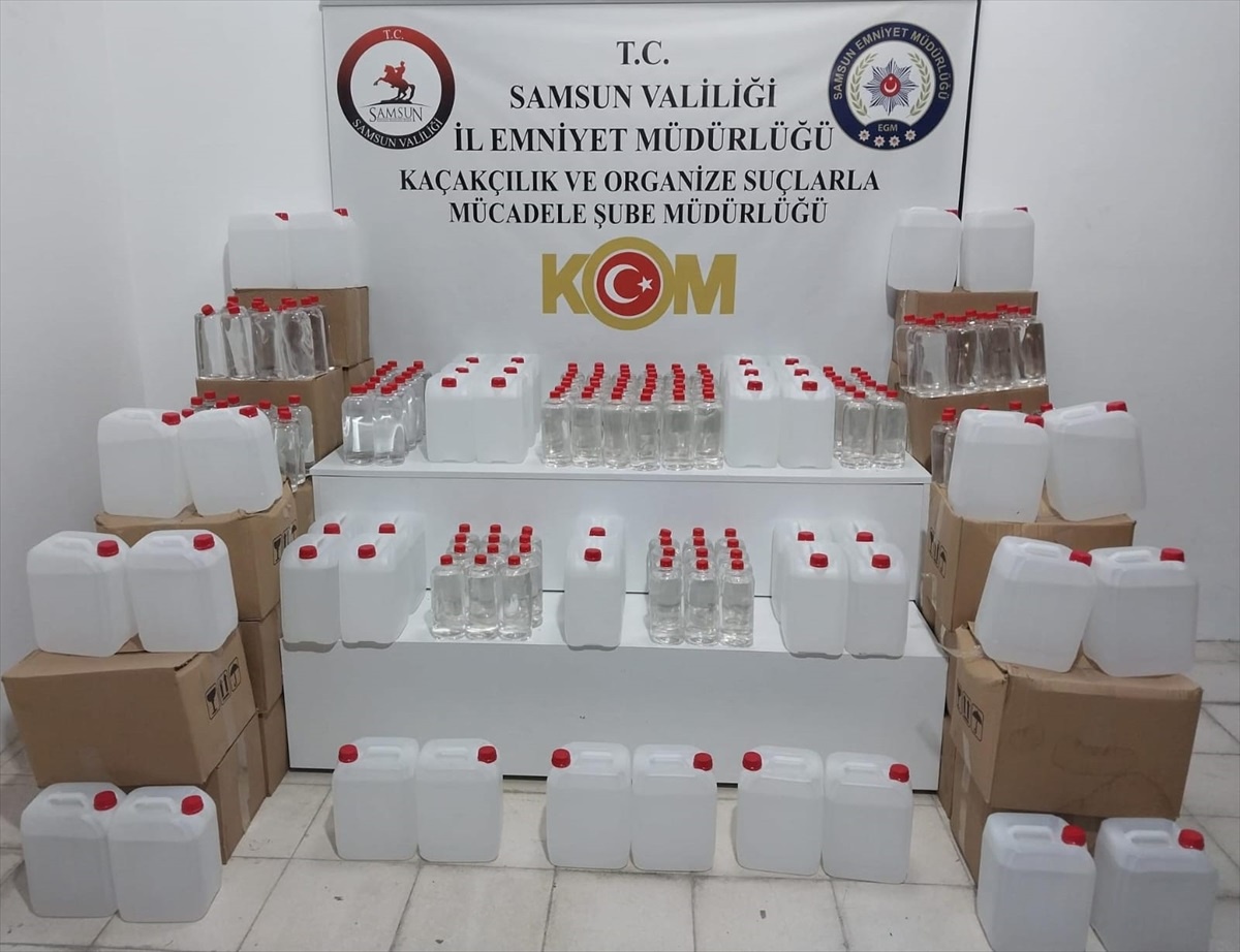 Samsun\'da Kaçakçılık Operasyonu: 1000 Litre Etil Alkol Ele Geçirildi