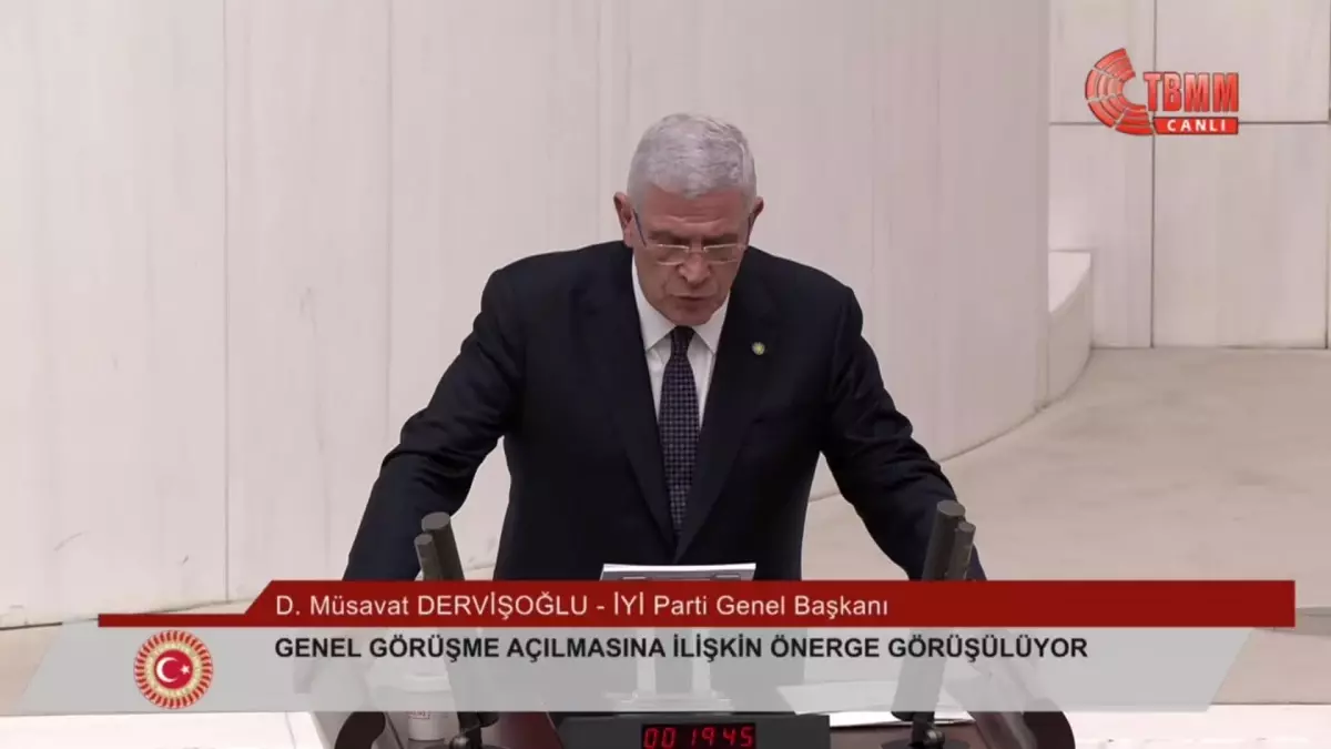 İYİ Parti Genel Başkanı Dervişoğlu, Can Atalay Kararı Hakkında Konuştu