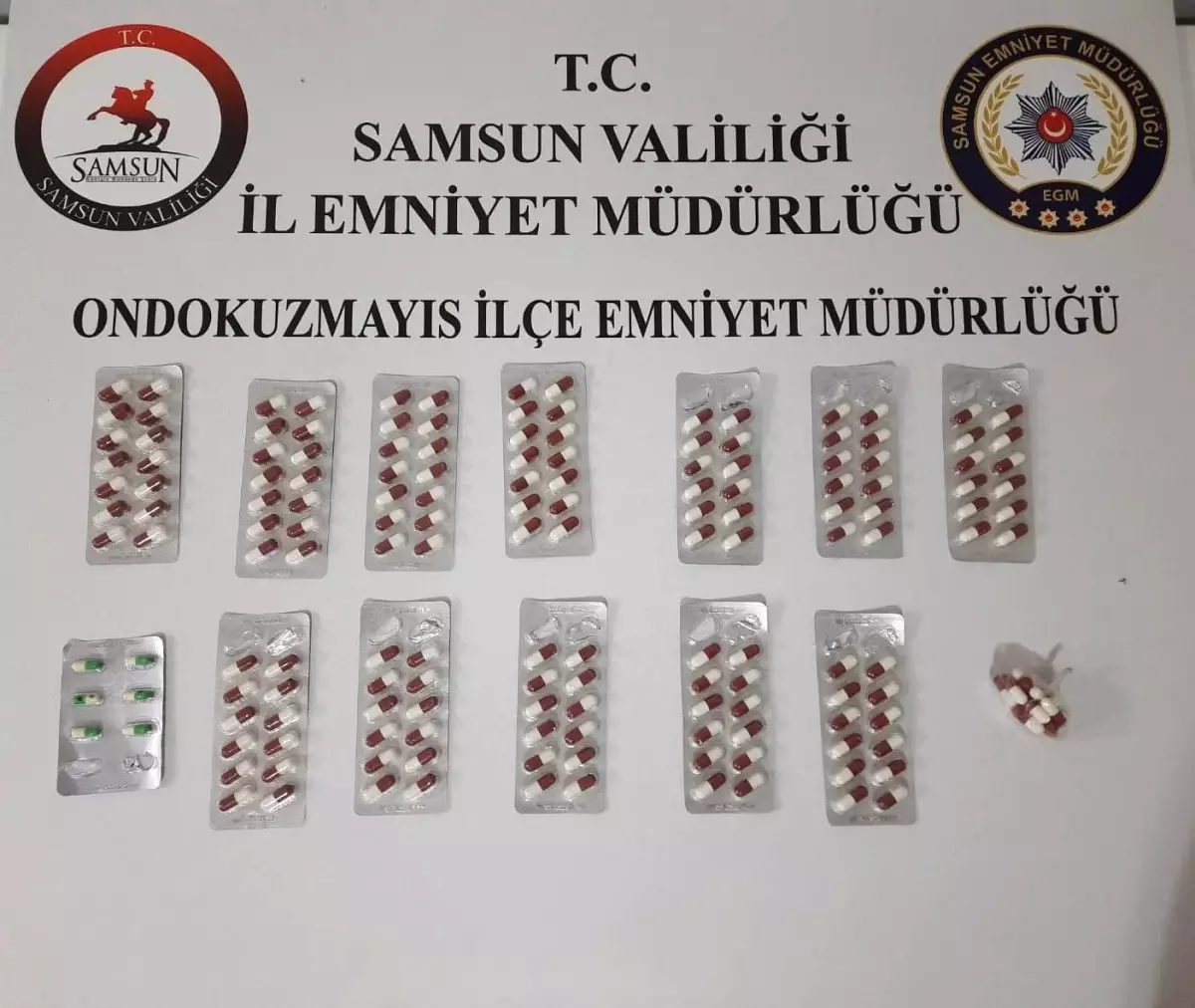 Samsun\'da 173 adet sentetik ecza ele geçirildi