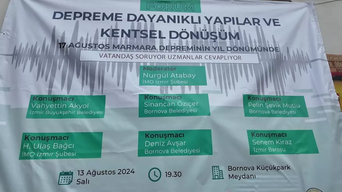 Bornova Belediyesi Depreme Dayanıklı Yapılar ve Kentsel Dönüşüm Forumu Düzenledi