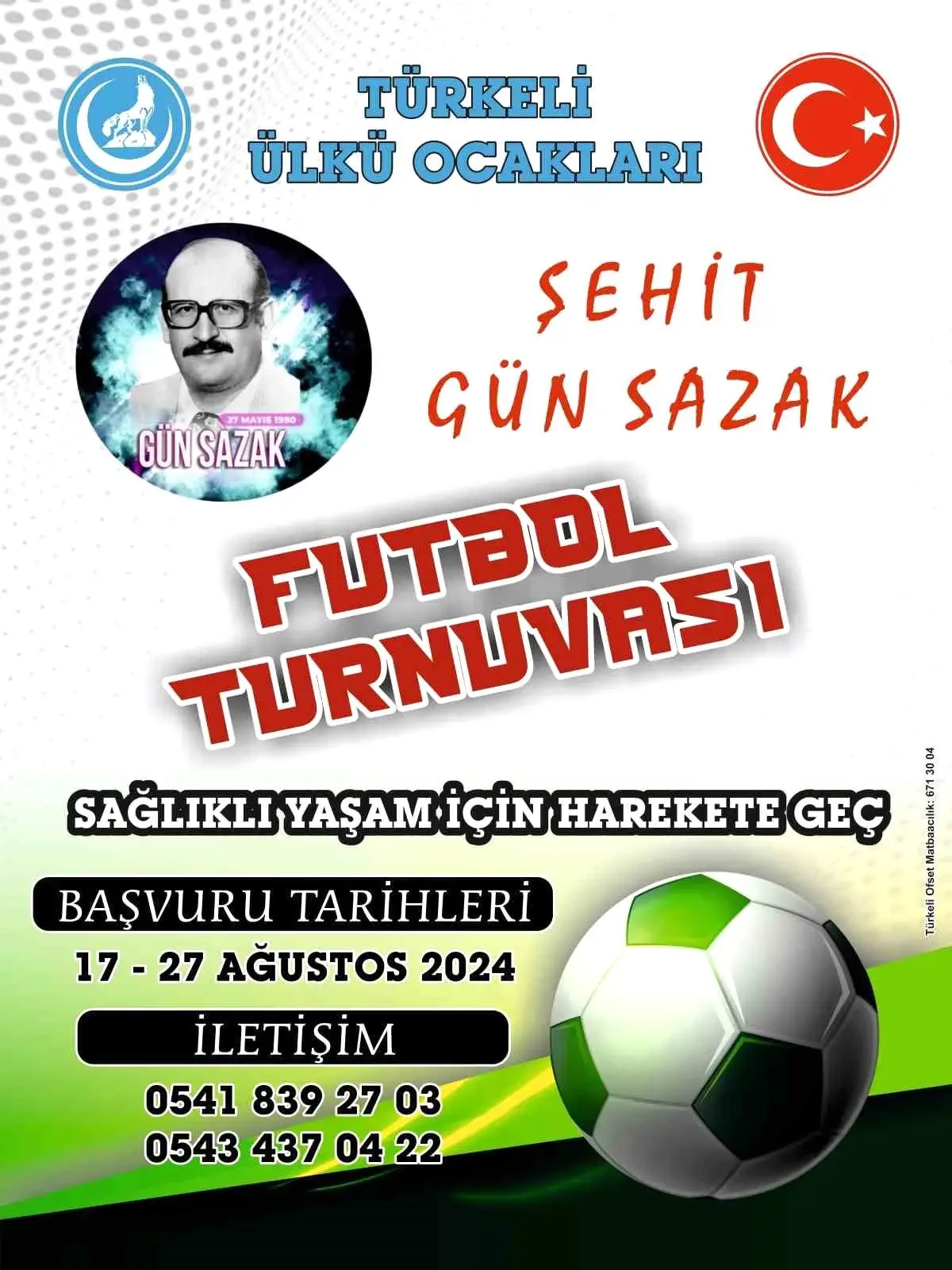 Türkeli\'de Şehit Gün Sazak Halı Saha Futbol Turnuvası Düzenlenecek