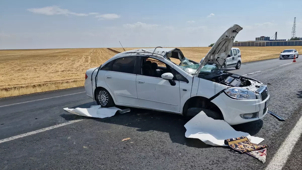 Diyarbakır-Silvan kara yolunda otomobil takla attı: 6 yaralı