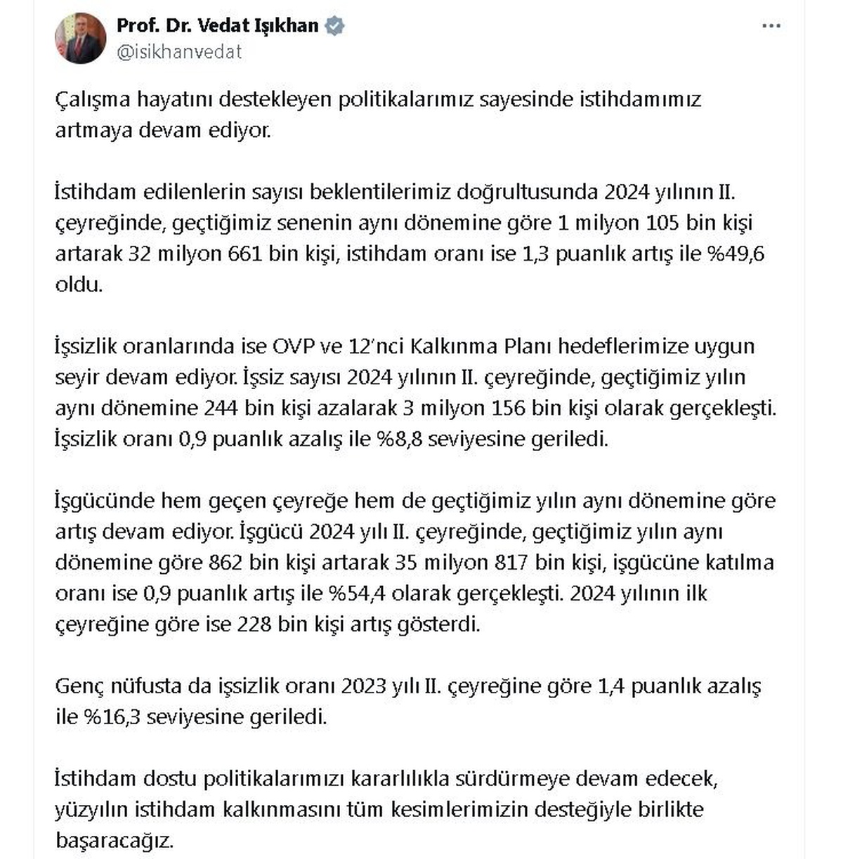 İstihdam Artışı Devam Ediyor