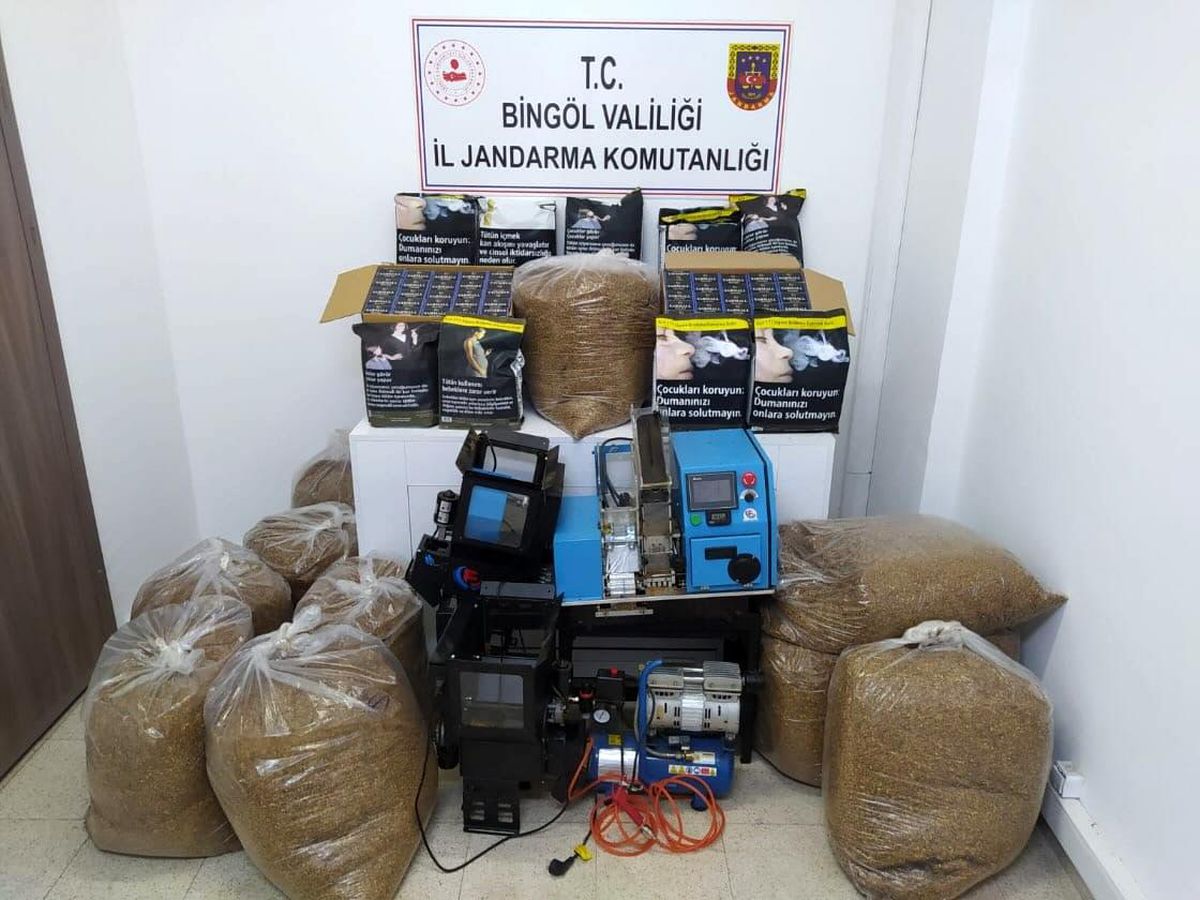 Bingöl\'de 192 kilo kaçak tütün ele geçirildi