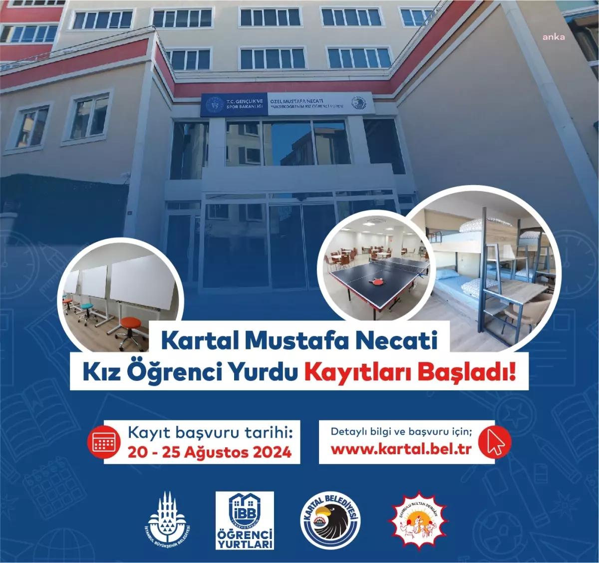 Kartal Belediyesi Mustafa Necati Yükseköğrenim Kız Öğrenci Yurdu Başvuruları Başladı