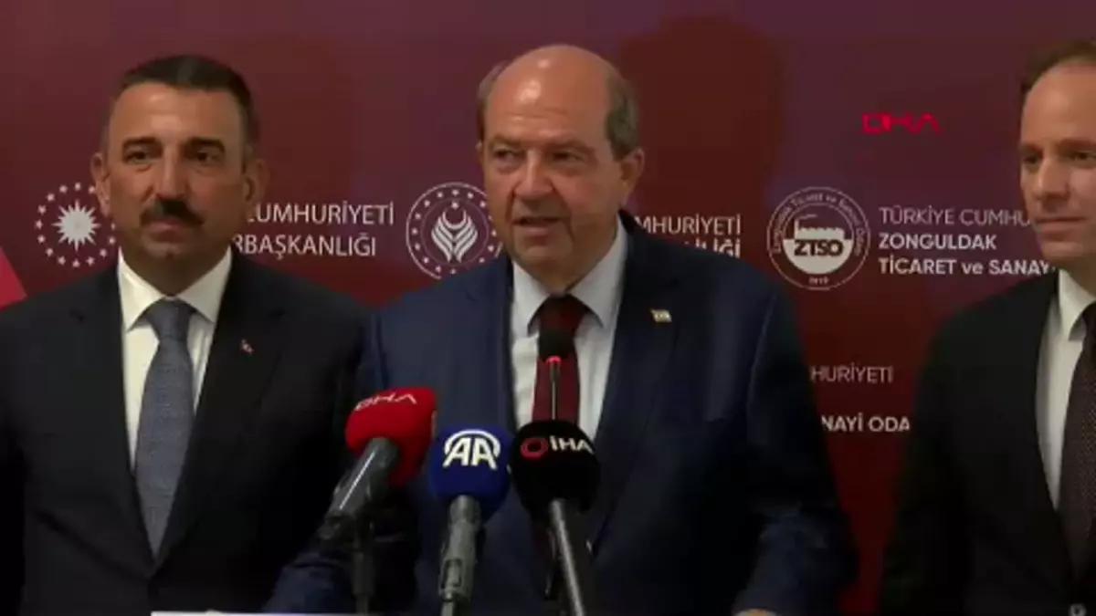 KKTC Cumhurbaşkanı Tatar, Kıbrıs Gazileri ve İş İnsanlarıyla Toplantı Sonrası Konuştu