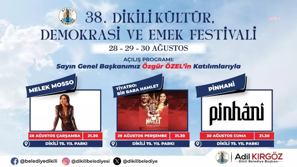 38. Dikili Kültür, Demokrasi ve Emek Festivali Başlıyor