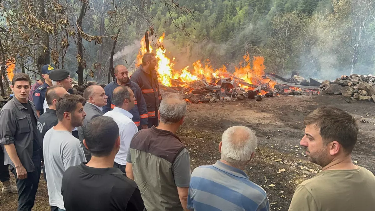 Artvin Şavşat\'ta çıkan yangında 3 ev kullanılamaz hale geldi