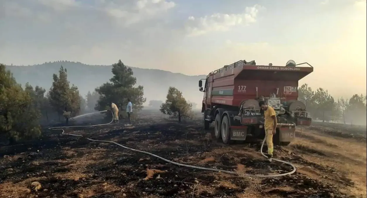 Denizli Çivril\'de Orman Yangını