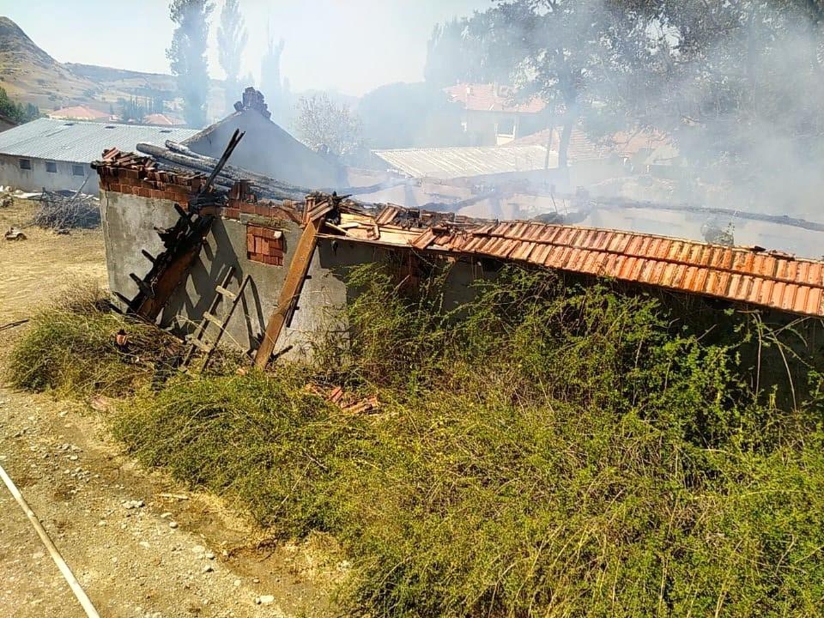 Çorum\'un Alaca ilçesinde depo yangını