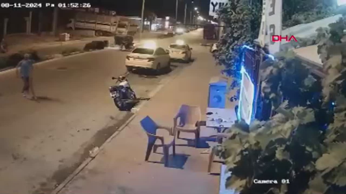 Alaşehir\'de motosiklet kazası sonucu hayatını kaybeden sürücünün görüntüleri ortaya çıktı