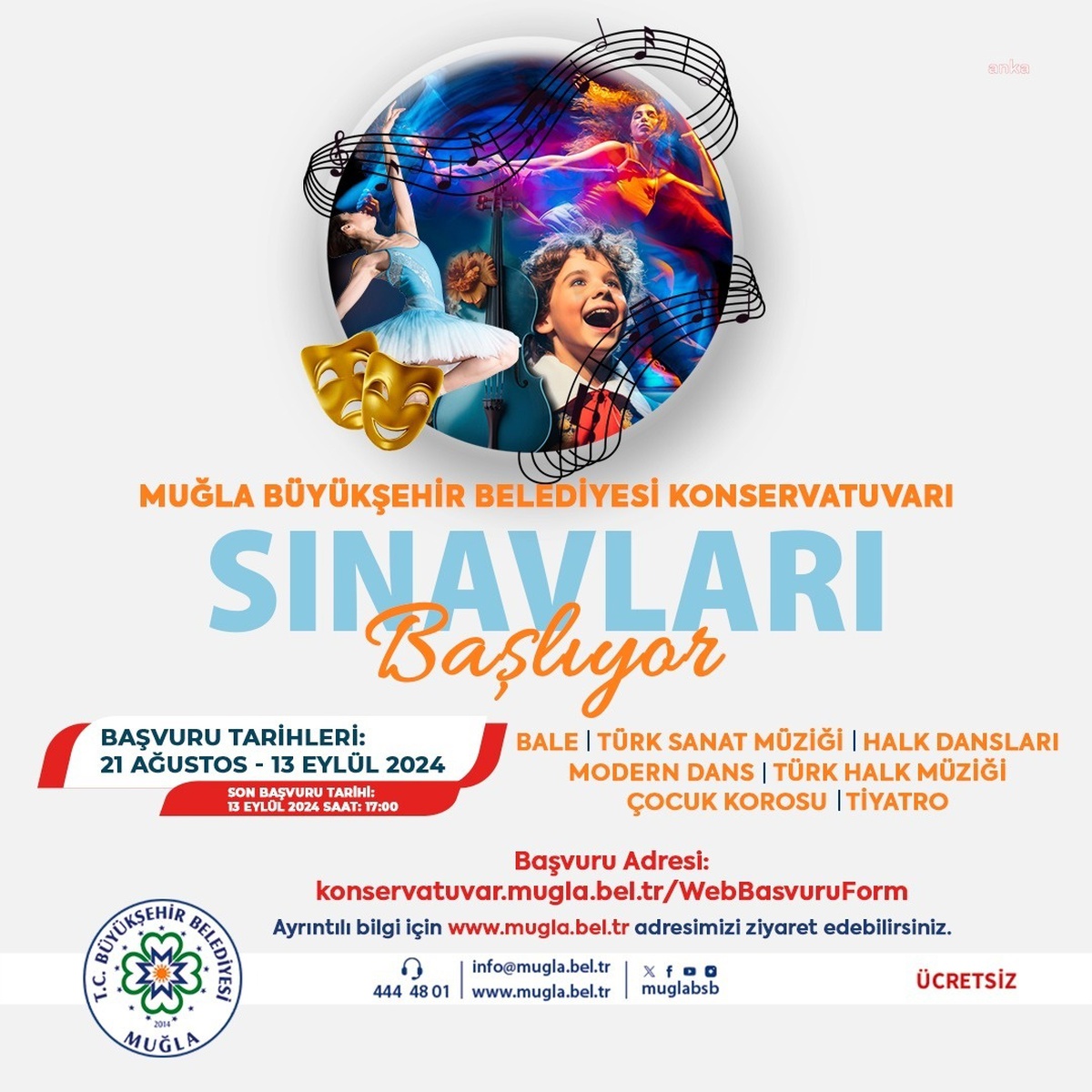 Muğla Büyükşehir Belediyesi Konservatuvarı\'na Başvurular Başladı