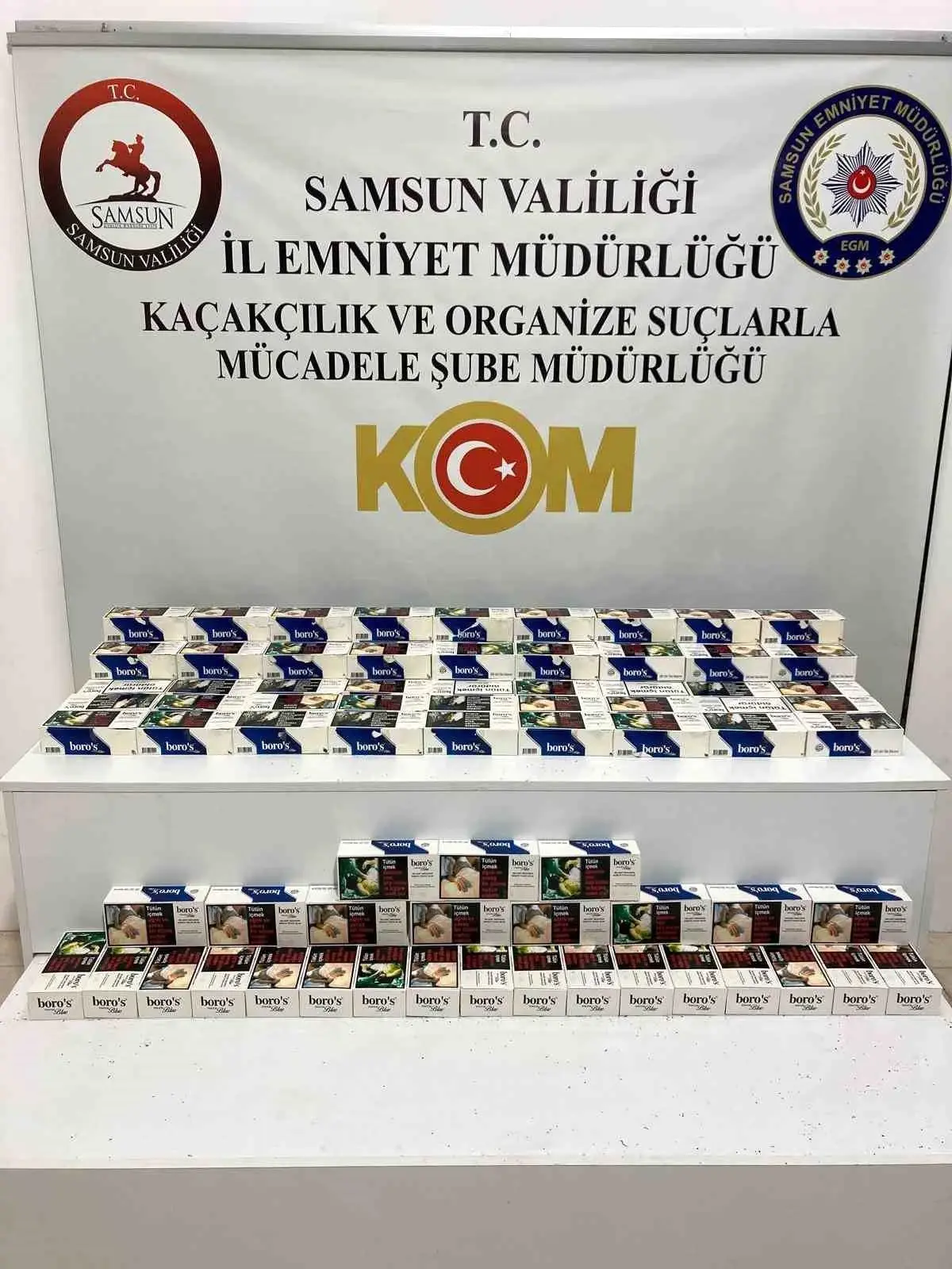 Samsun\'da 20 Bin Adet Gümrük Kaçağı Makaron Ele Geçirildi