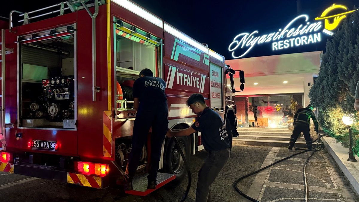 Samsun\'da restoranda çıkan yangın söndürüldü