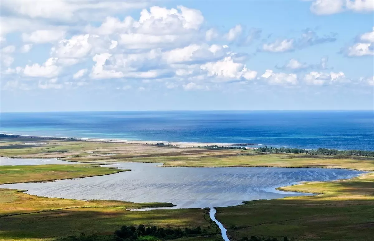 Samsun\'daki Gölardı Simenlik Gölü Yaban Hayatı Koruma ve Geliştirme Sahası Dron ile Görüntülendi