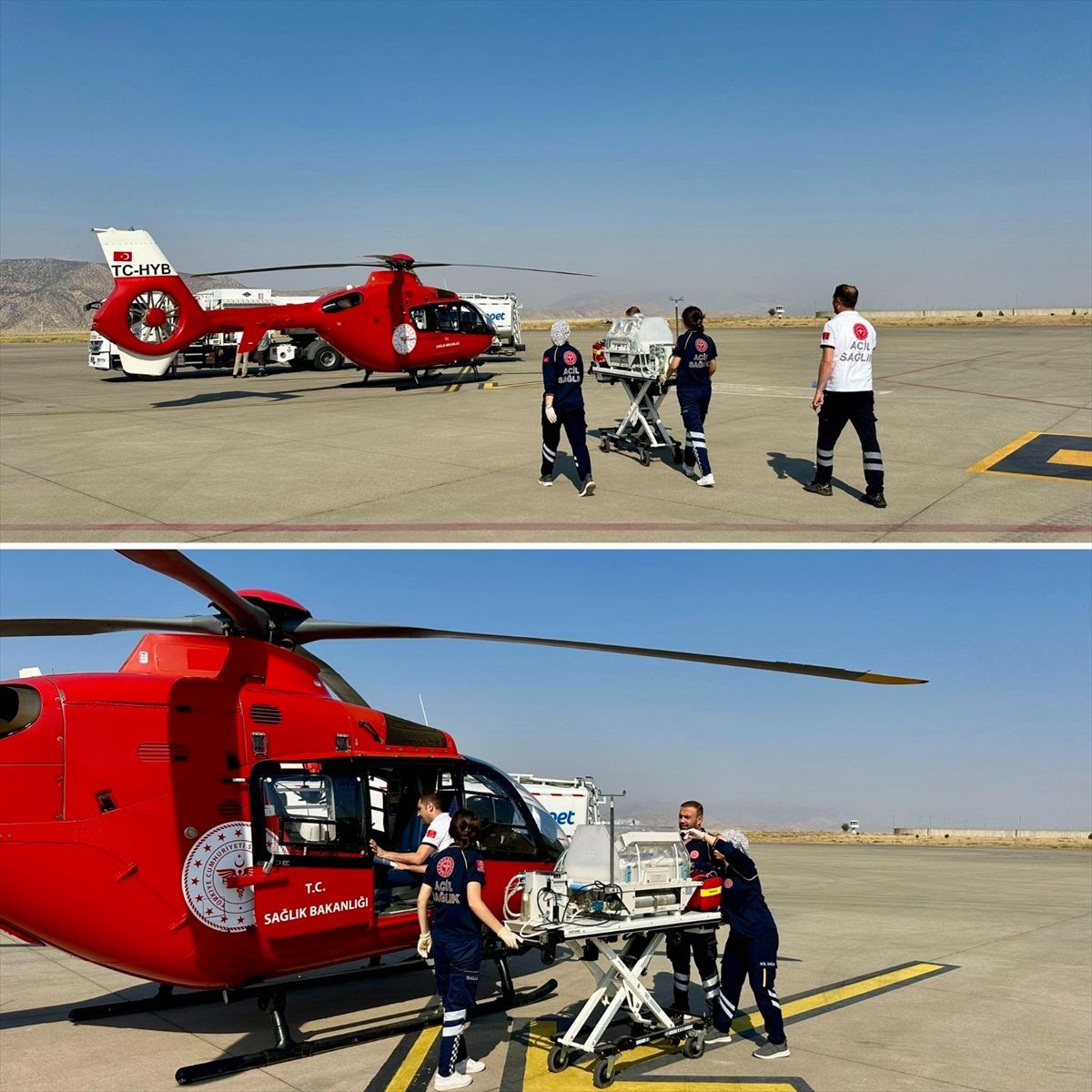 Cizre\'de doğan bebek ambulans helikopterle Diyarbakır\'a sevk edildi