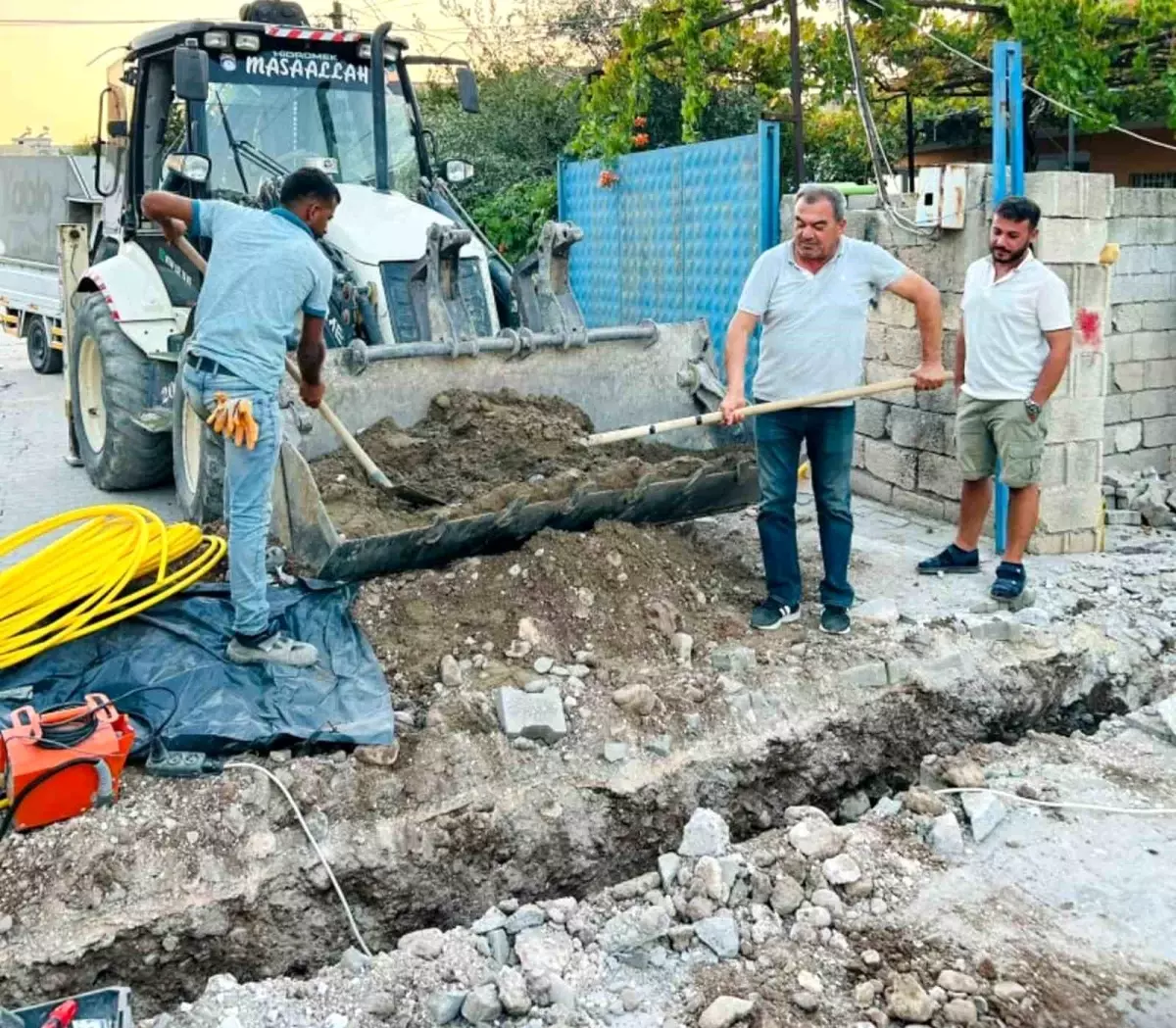 Araban ilçesinde doğalgaz hattı çalışmaları devam ediyor