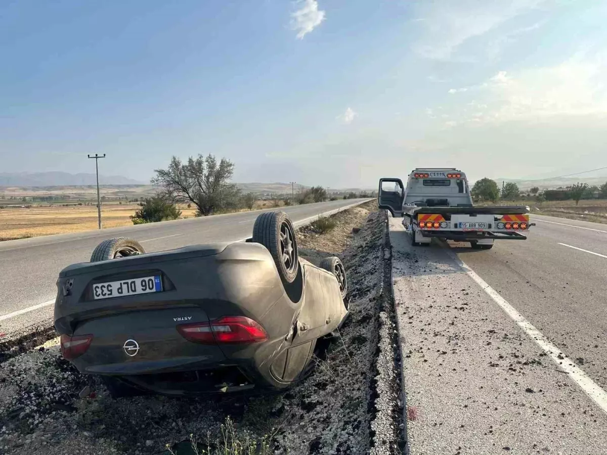 Burdur-Fethiye karayolunda otomobil takla attı: 5 yaralı