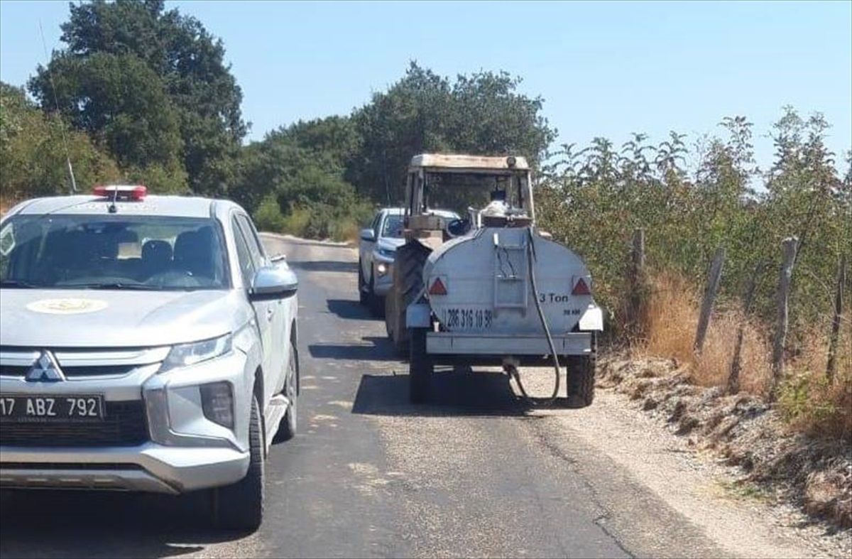 Çanakkale\'de otluk alanda çıkan yangın ormana sıçramadan söndürüldü