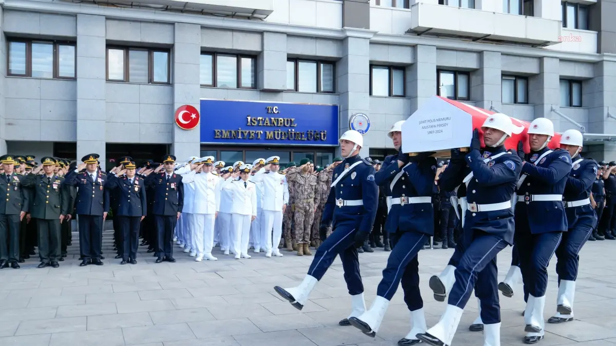 Esenler\'de trafik denetimi sırasında şehit olan polis memuru için tören düzenlendi