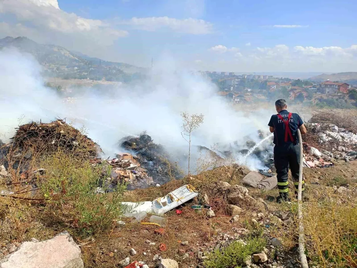 Karabük\'te TOKİ Konutları İçin Yapılacak Alanında Yangın Çıktı