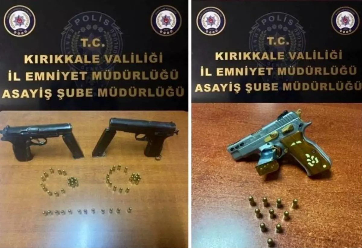 Kırıkkale\'de düğünlerde silah denetimi: 3 tabanca ve 56 fişek ele geçirildi