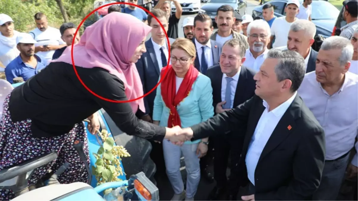 CHP\'li başkanın eşi, kendini çiftçi olarak tanıtıp Özgür Özel\'e dert yandı