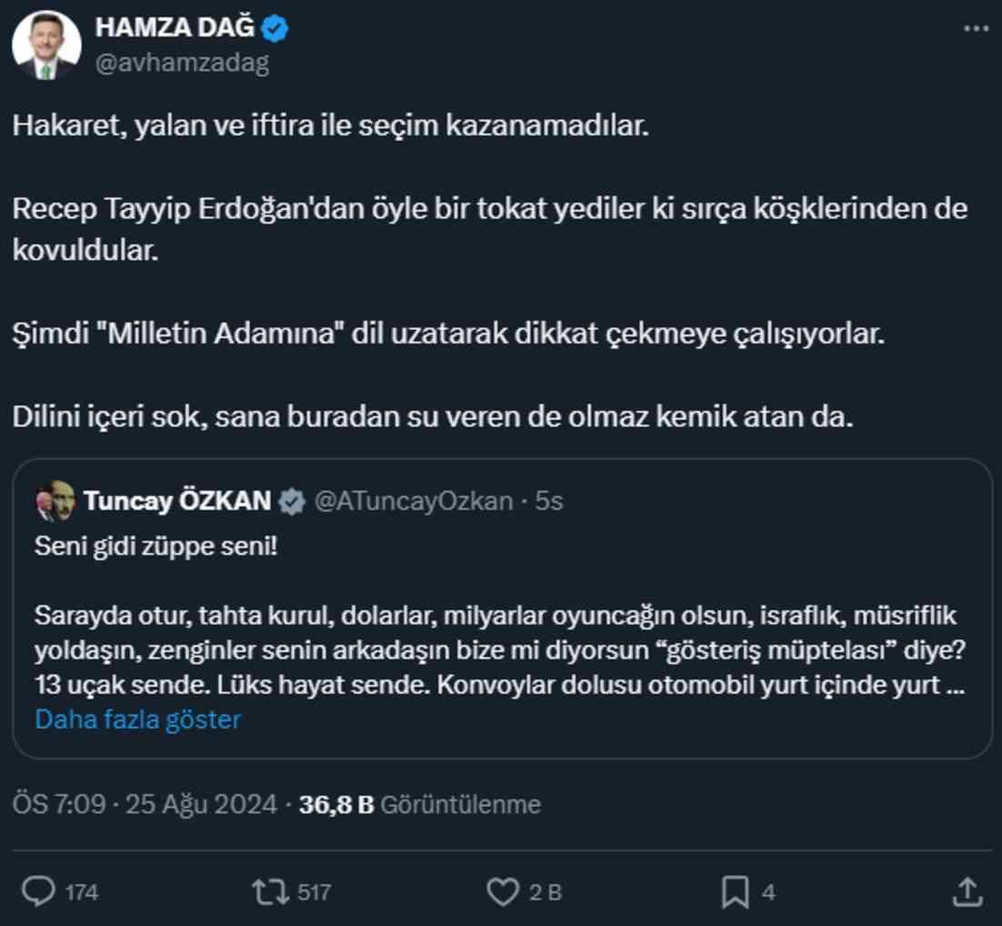 CHP'li Tuncay Özkan Erdoğan'ı hedef aldı, başsavcılık soruşturma başlattı