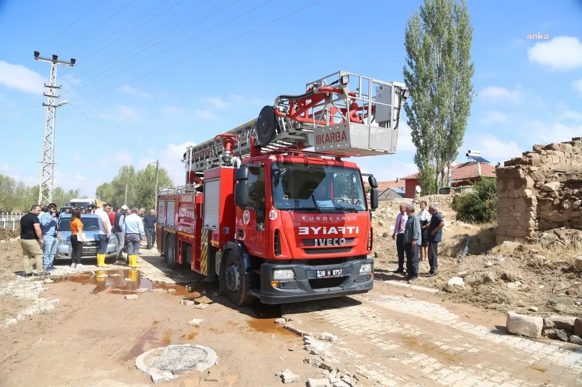 Kayseri\'nin Bünyan ilçesinde sel felaketi