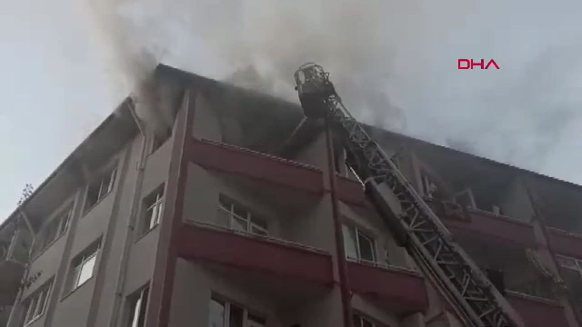 Burdur\'da Apartman Yangını