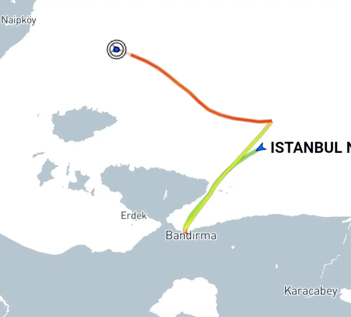 Bandırma\'dan İstanbul\'a hareket eden RoRo gemisi arızalandı