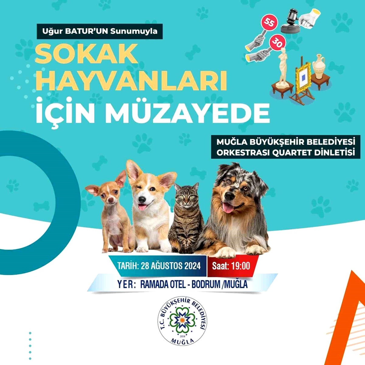 Muğla Büyükşehir Belediyesi Sokak Hayvanları İçin Müzayede Düzenliyor