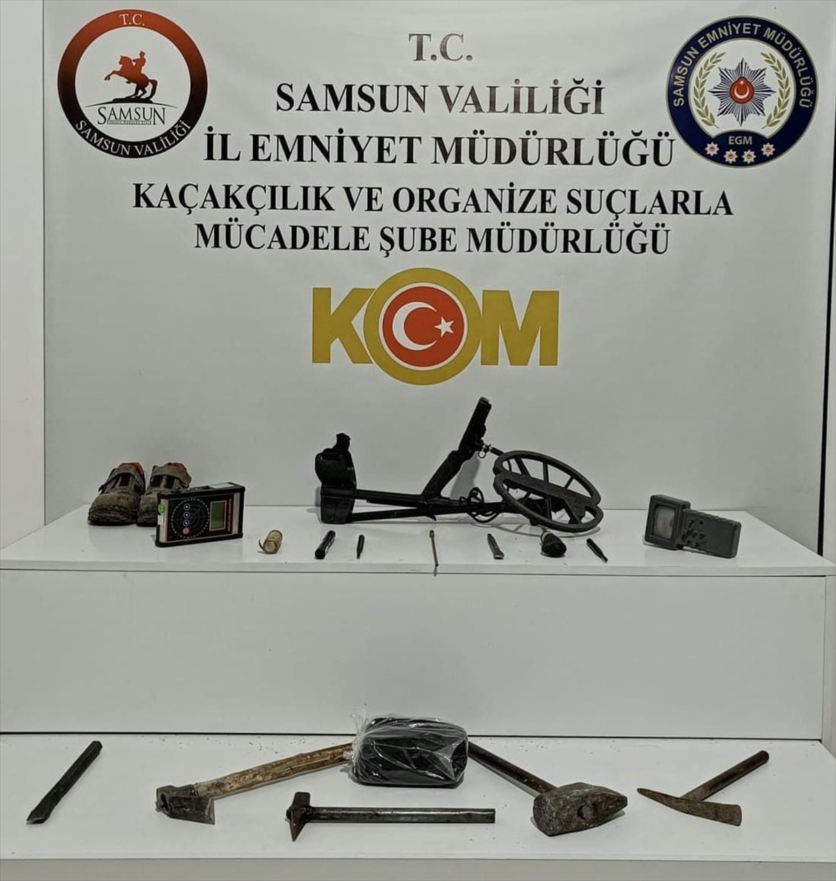 Samsun\'da Kaçak Kazı Yapan 2 Şüpheli Gözaltına Alındı