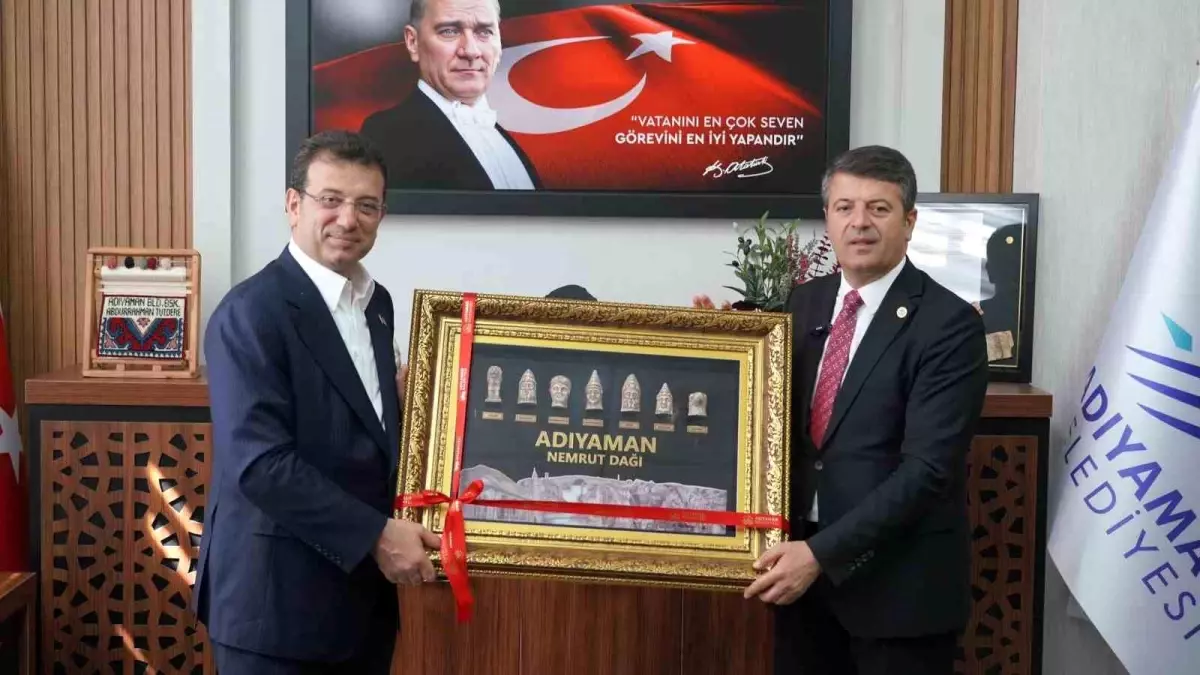 İBB Başkanı Ekrem İmamoğlu Adıyaman Belediye Başkanı Tutdere\'yi Ziyaret Etti