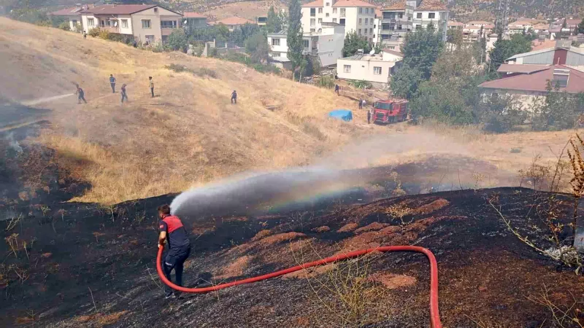 Adıyaman\'da 50 Dönümlük Alan Yanarak Kül Oldu