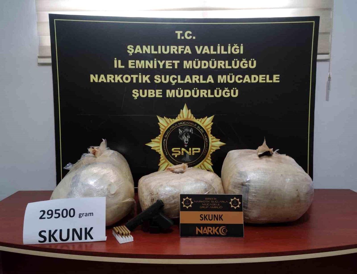 Şanlıurfa\'da 29 kilo 500 gram sentetik uyuşturucu ele geçirildi