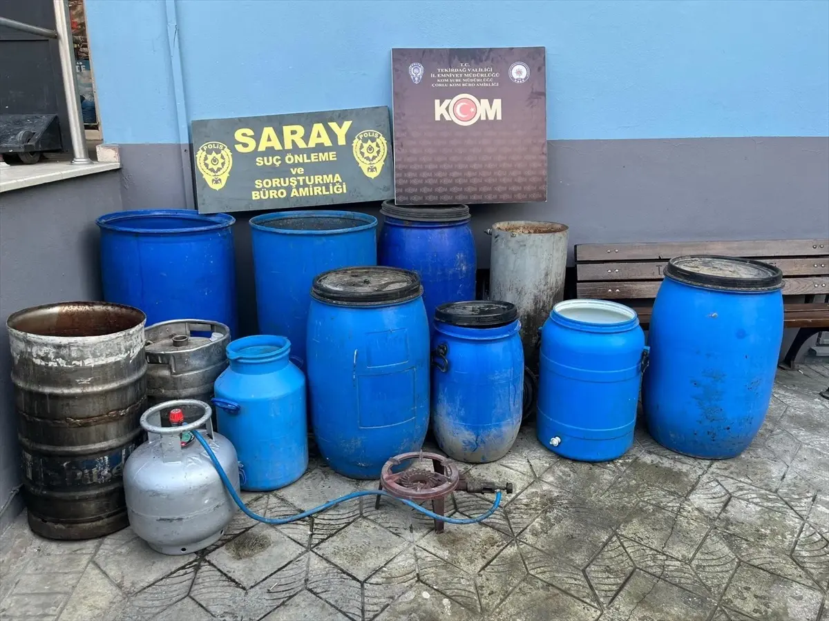 Tekirdağ\'da 460 Litre Sahte Rakı Ele Geçirildi