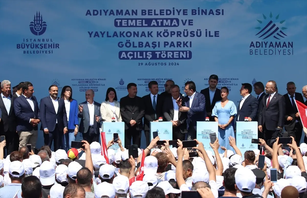 İmamoğlu Adıyaman Belediye Binasının Temel Atma Törenine Katıldı