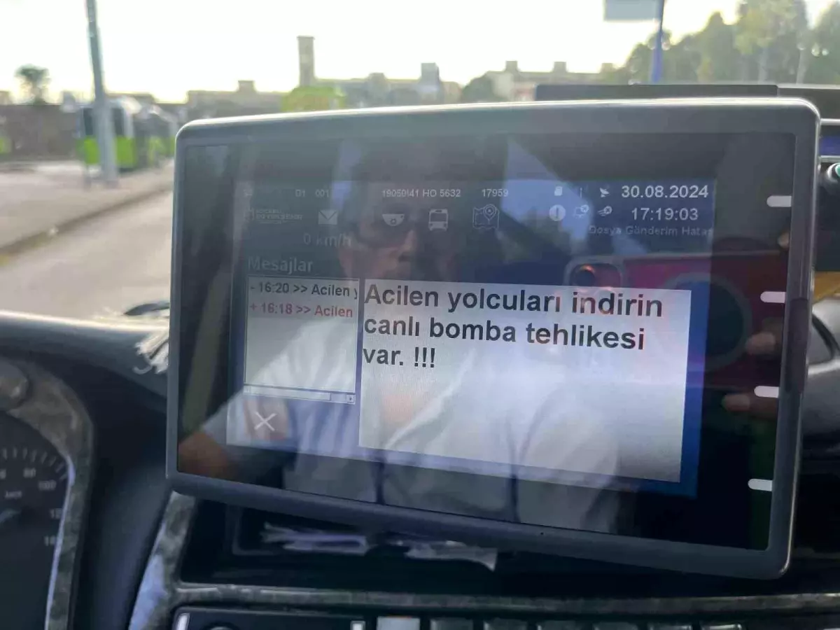 Kocaeli\'de Toplu Taşıma Araçlarına Canlı Bomba Tehlikesi Mesajı