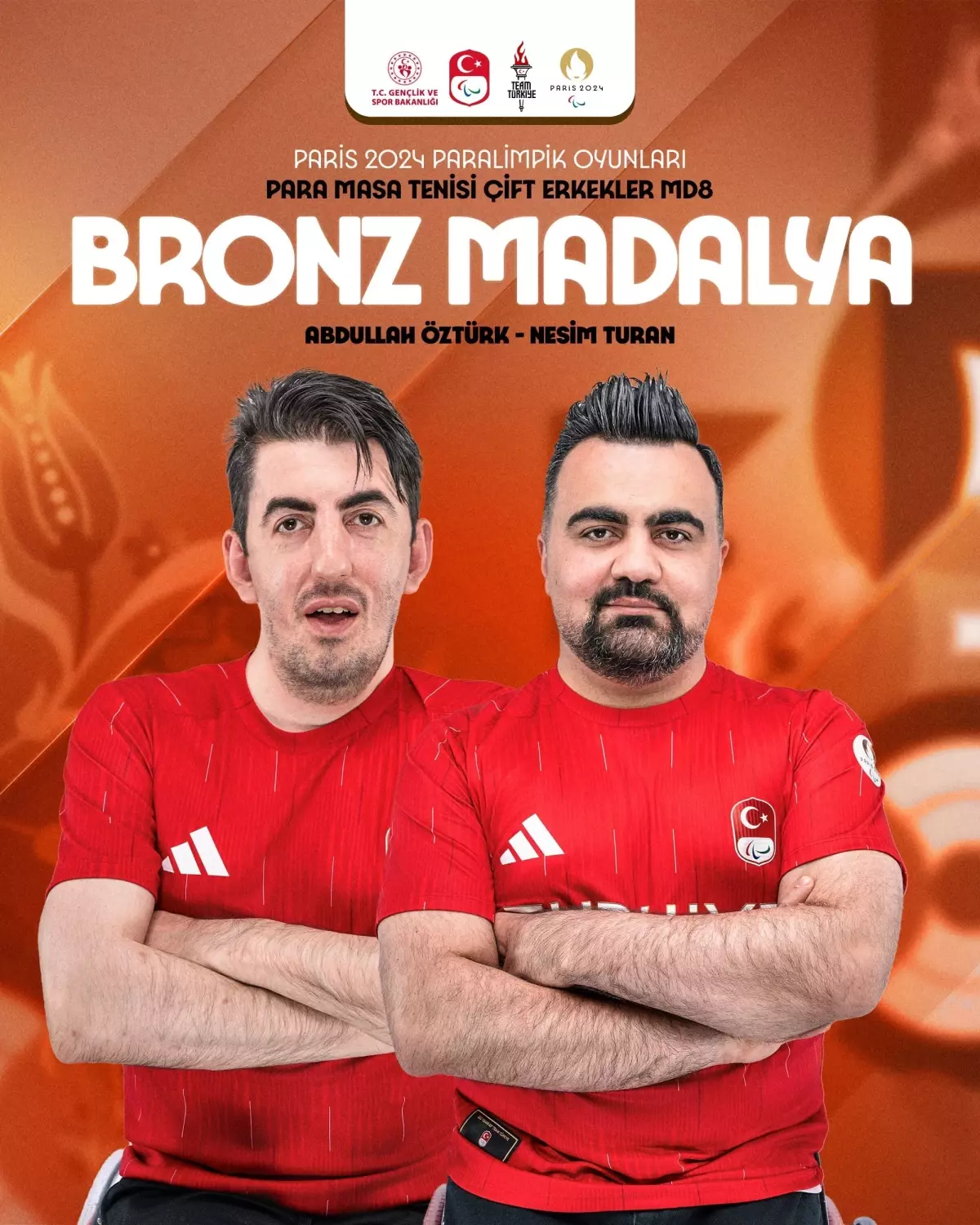 Abdullah Öztürk ve Nesim Turan, Paris 2024 Paralimpik Oyunları\'nda bronz madalya kazandı