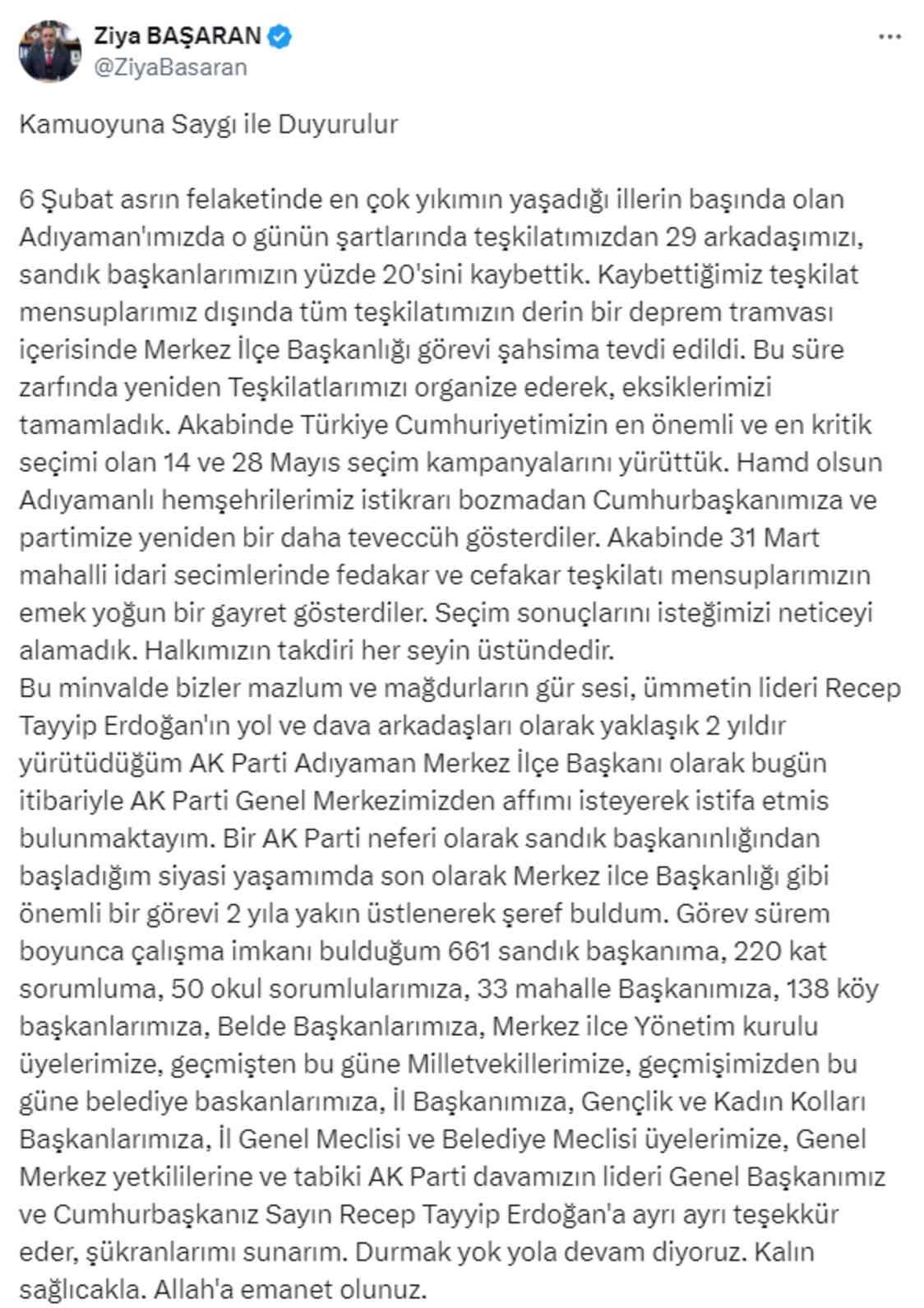 47 Yıl Sonra Chp'ye Geçen Şehirde Ak Partili 3 Isim Görevinden Istifa Etti