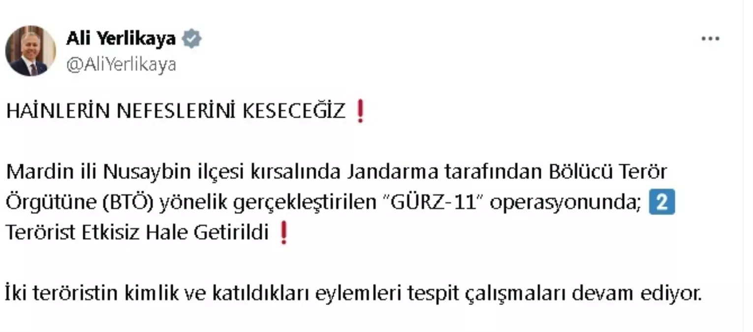 Mardin Nusaybin\'de 2 terörist etkisiz hale getirildi