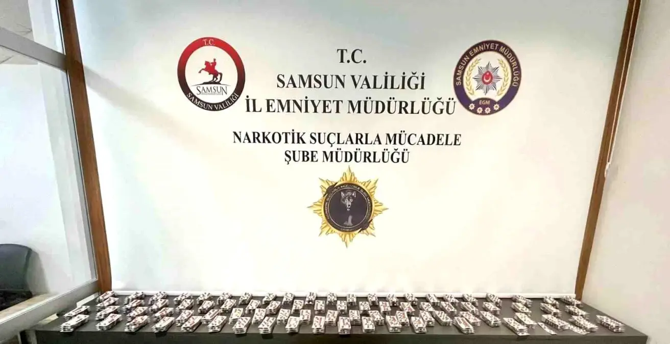 Samsun\'da Bekçiler Tarafından Ele Geçirilen Uyuşturucu Haplar