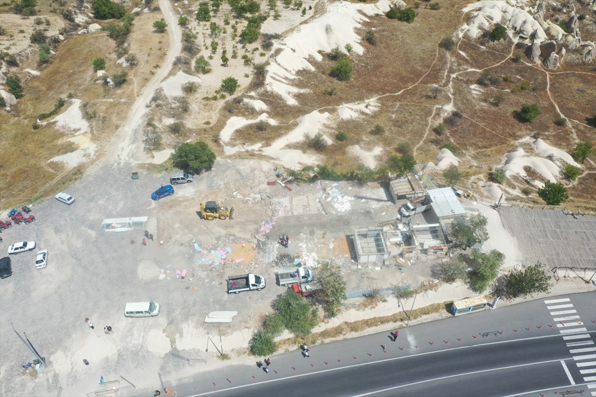 Kapadokya\'da Kaçak Yapılar Kaldırılıyor
