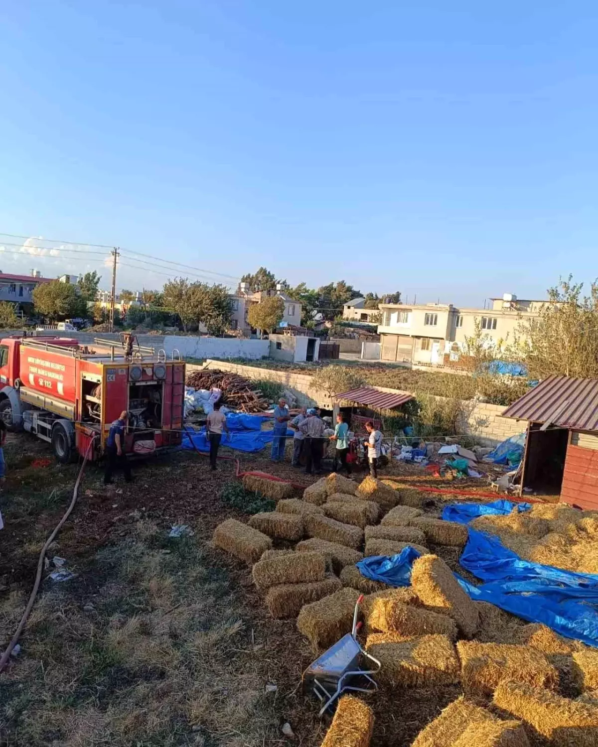 Hatay\'da samanlıkta çıkan yangın söndürüldü