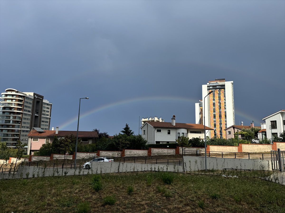 Samsun\'da Sağanak Yağışın Ardından Gökkuşağı Görüntüleri