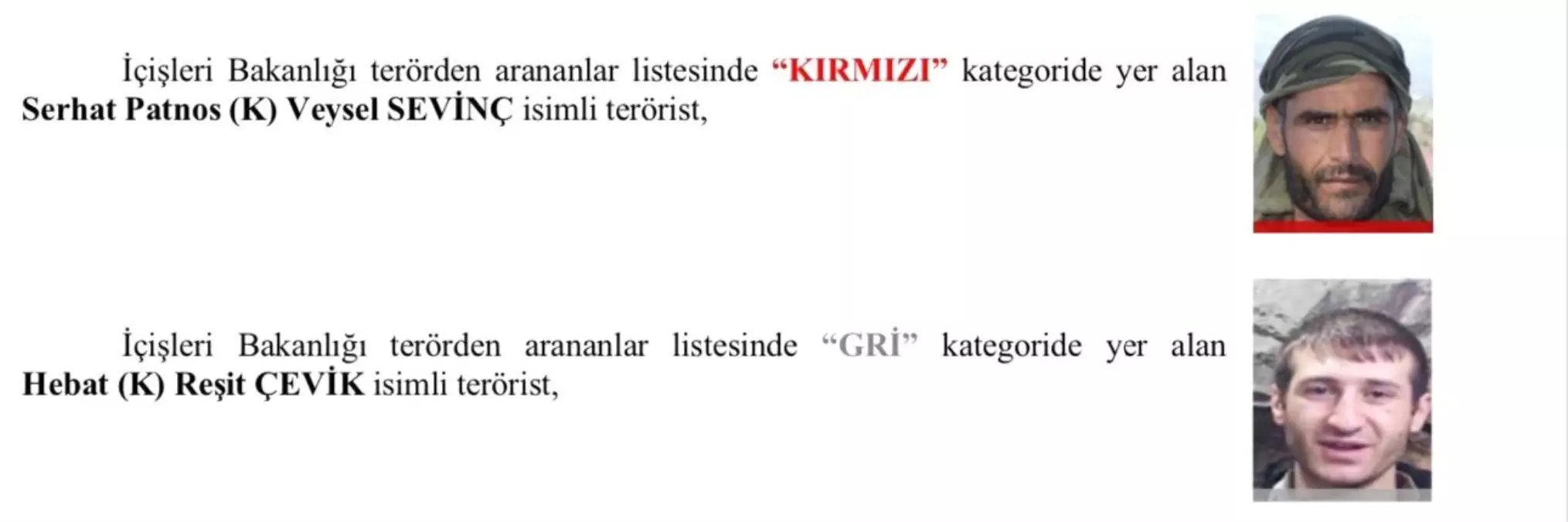 Şırnak\'ta Etkisiz Hale Getirilen 4 Teröristin Kimlikleri Açıklandı