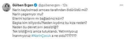 Narin Güran'ın amcası tutuklandı, ünlülerden tepki yağdı: Nasıl kıydın bu kıza?